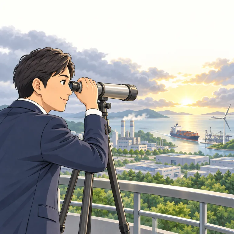 horizon（見通し・noun）の覚え方イラスト