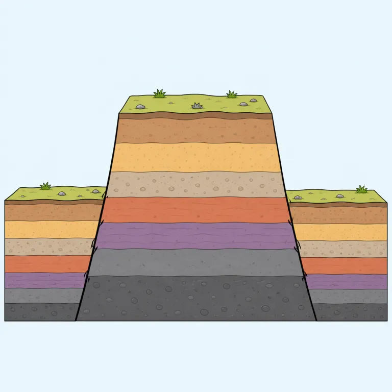 horst（地塁・名詞）の覚え方イラスト — 地質では horst と graben を対で覚えるのが最短です