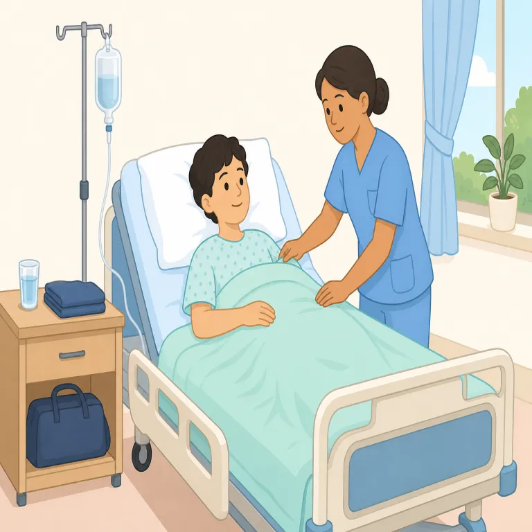 hospitalizationの覚え方イラスト