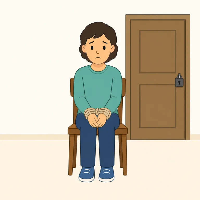 hostage（人質・名詞）の覚え方イラスト — この hostage は「人質」を表す名詞です
