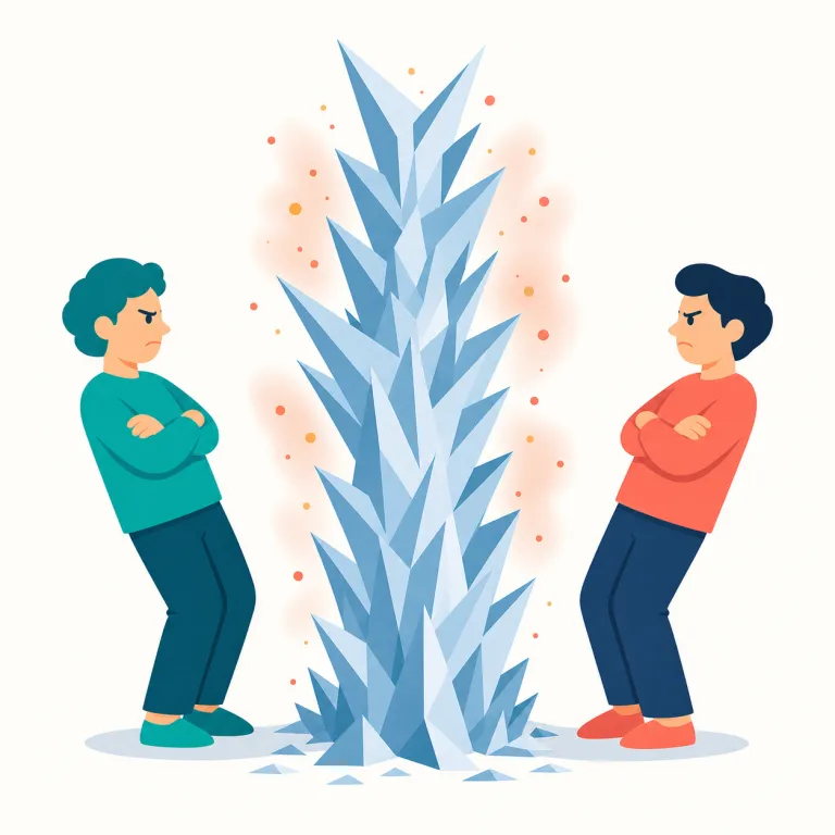 hostility（敵意・名詞）の覚え方イラスト — hostile は「敵対的な」、hostility はその名詞形です