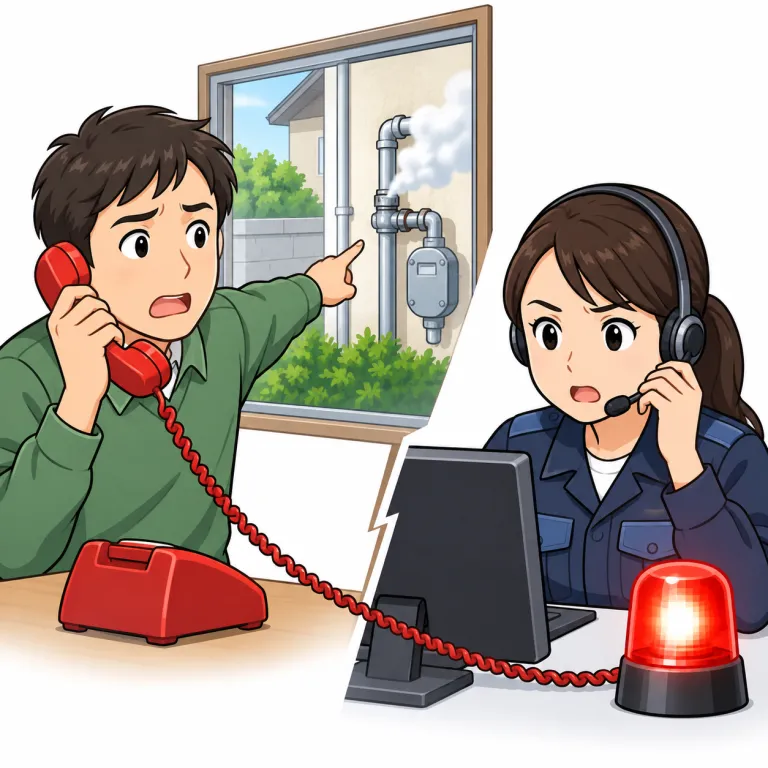 hotline（緊急通報窓口・noun）の覚え方イラスト