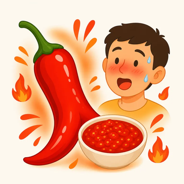 hotness（辛さ・noun）の覚え方イラスト