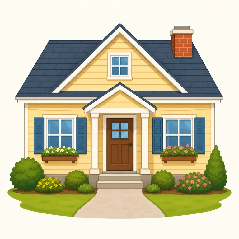 house（住宅、家屋・名詞）の覚え方イラスト — house は home よりも建物そのものに焦点がある語です