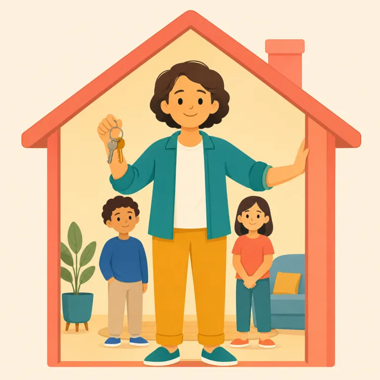 householder（家主、居住者・名詞）の覚え方イラスト — house + holder で、「家を hold している人」と分けると覚えやすいです