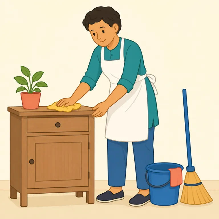 housemaid（家政婦・名詞）の覚え方イラスト — まず house + maid に分けると覚えやすいです