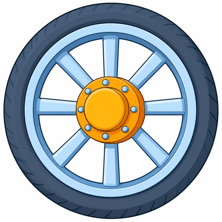 hub（車輪の中心部・noun）の覚え方イラスト