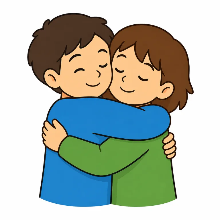 hug（抱擁・noun）の覚え方イラスト