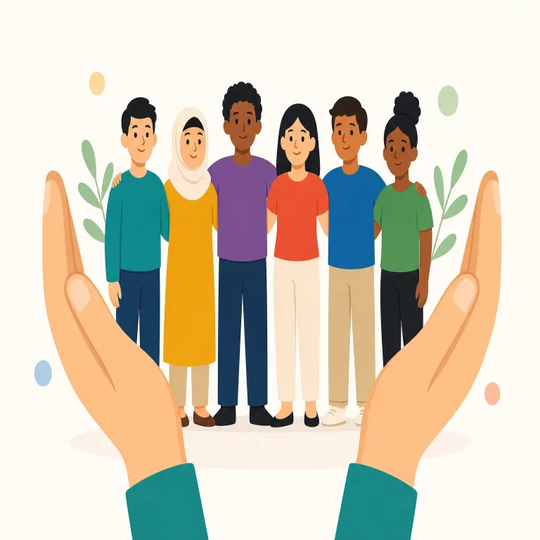 human rights（人権・名詞）の覚え方イラスト — human は「人間の」、rights は right の複数形で「当然もっていてよいもの・正当な権利」と押さえるとまとまりやすいです