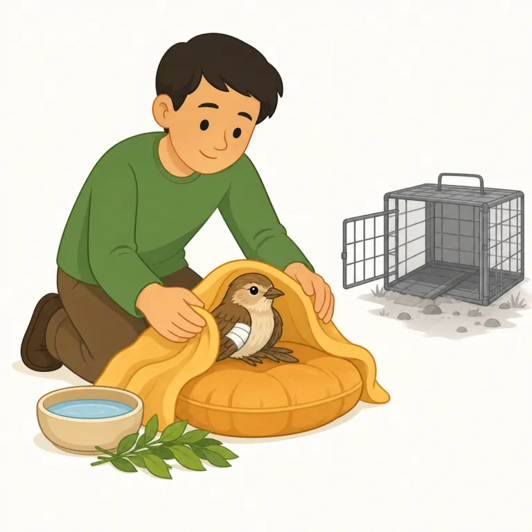 humane（人道的な・形容詞）の覚え方イラスト — humane は human と形が近く、「人や動物を不必要に苦しめない」という倫理的な「人道的な」を表す