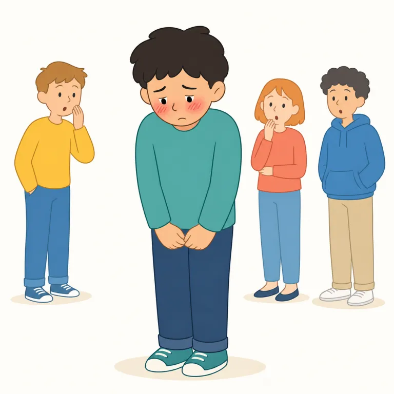 humiliate（屈辱を与える・動詞）の覚え方イラスト — humble（へりくだった）を知っていると覚えやすく、humiliate は「相手を humble な状態にしてしまう」動詞だと捉えると意味がつながります