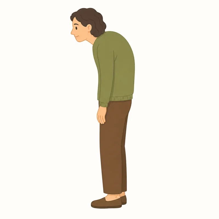 hunchback（背中の曲がった人・名詞）の覚え方イラスト — hunchback は hunch と back の組み合わせで考えると覚えやすい語です
