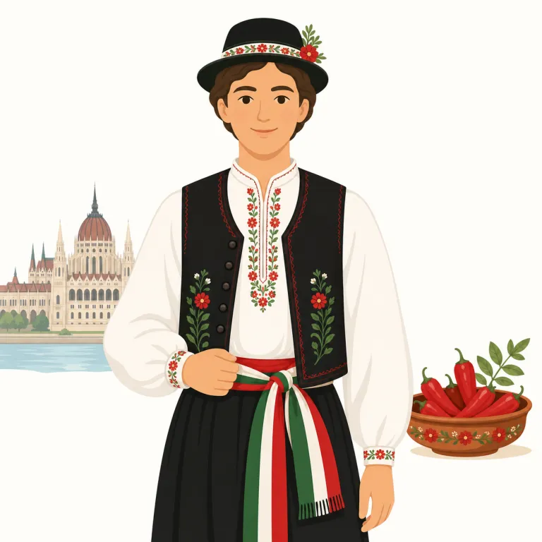 hungarian（ハンガリー人・noun）の覚え方イラスト