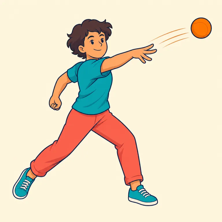 hurl（投げつける・動詞）の覚え方イラスト — hurlは単に投げるthrowよりも、力任せに激しく投げつける動作を表す
