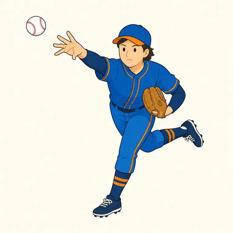 hurler（野球の投手・強烈な投げ手・noun）の覚え方イラスト