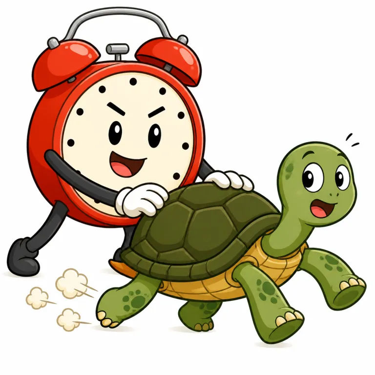hurry（急がせる・verb）の覚え方イラスト