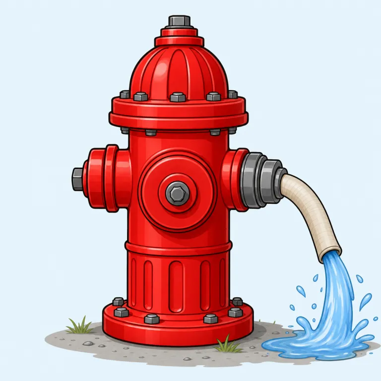 hydrant（消火栓・名詞）の覚え方イラスト — hydrate（体に水分を与える）や dehydration（水分不足）を知っていると、hydrant もまず「水が出るもの」と押さえやすいです