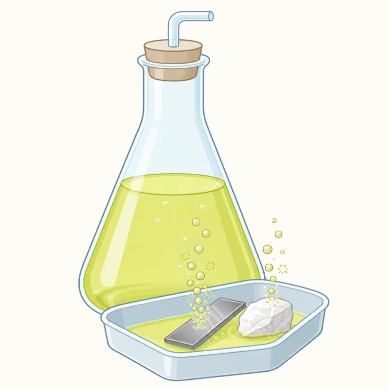 hydrochloric（塩酸の・形容詞）の覚え方イラスト — まず `hydrochloric acid` をひとかたまりで覚えるのが最短です