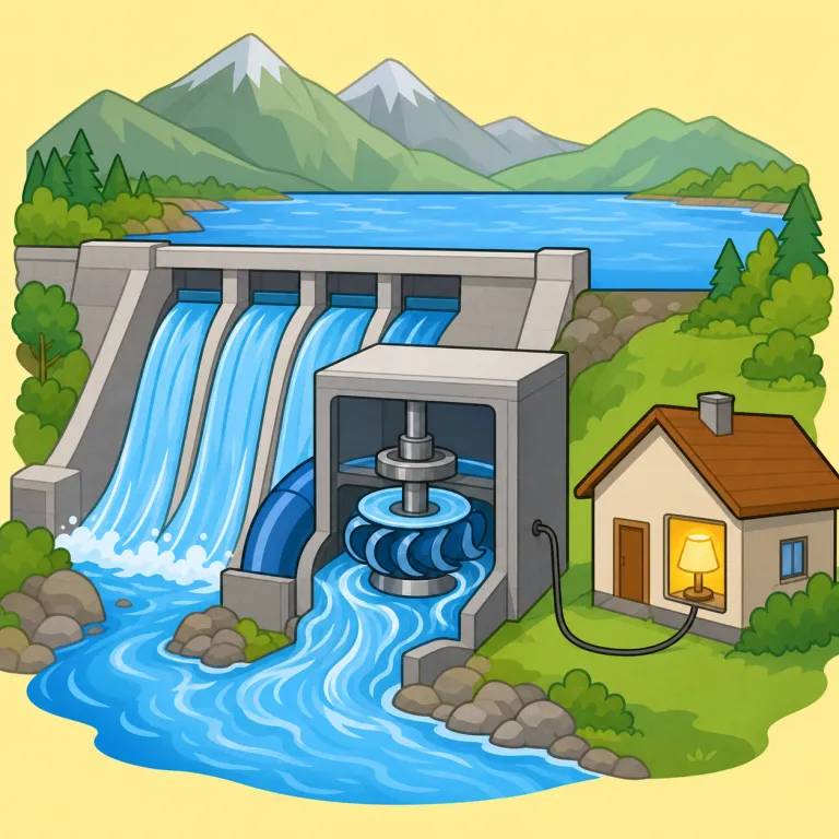 hydroelectricの覚え方イラスト