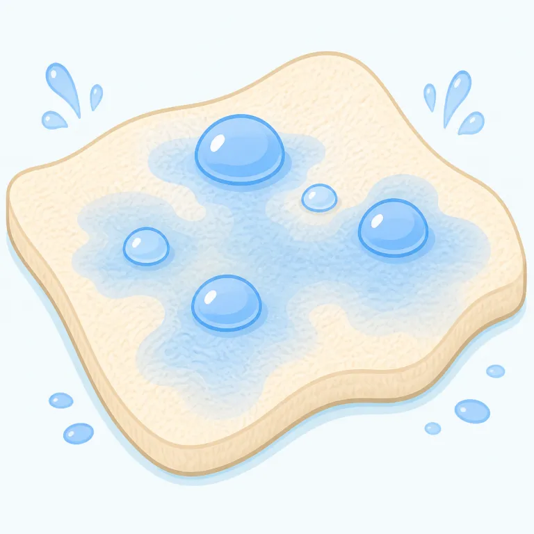 hydrophilic（親水性の・形容詞）の覚え方イラスト — `hydro-` が付く語は water 関連、`-philic` は「その対象になじみやすい側」とまとめて覚えると、`hydrophilic` は『水となじむ・水を引き寄…