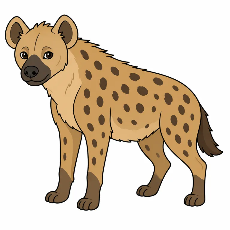hyena（ハイエナ・noun）の覚え方イラスト