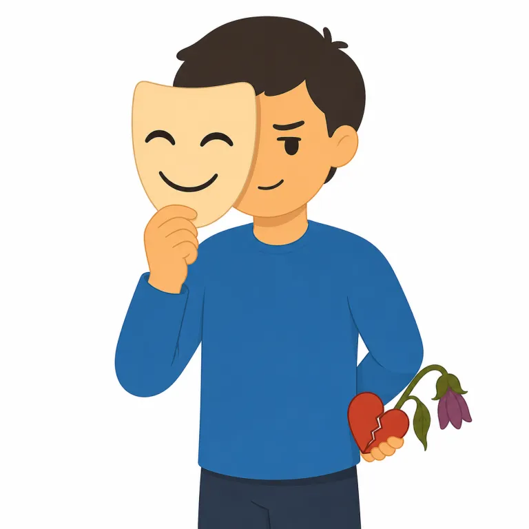 hypocrite（偽善者・名詞）の覚え方イラスト — hypocrisy（偽善）をする人が hypocrite