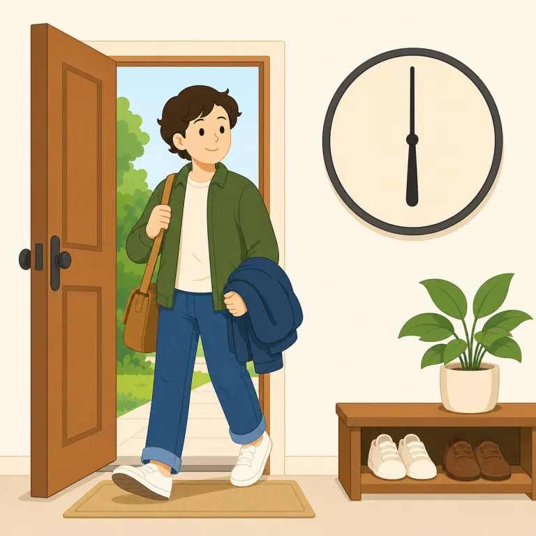i'll be back by six（6時までに戻ります）の覚え方イラスト — "I’ll be back"をひとかたまりで覚えるのがコツ