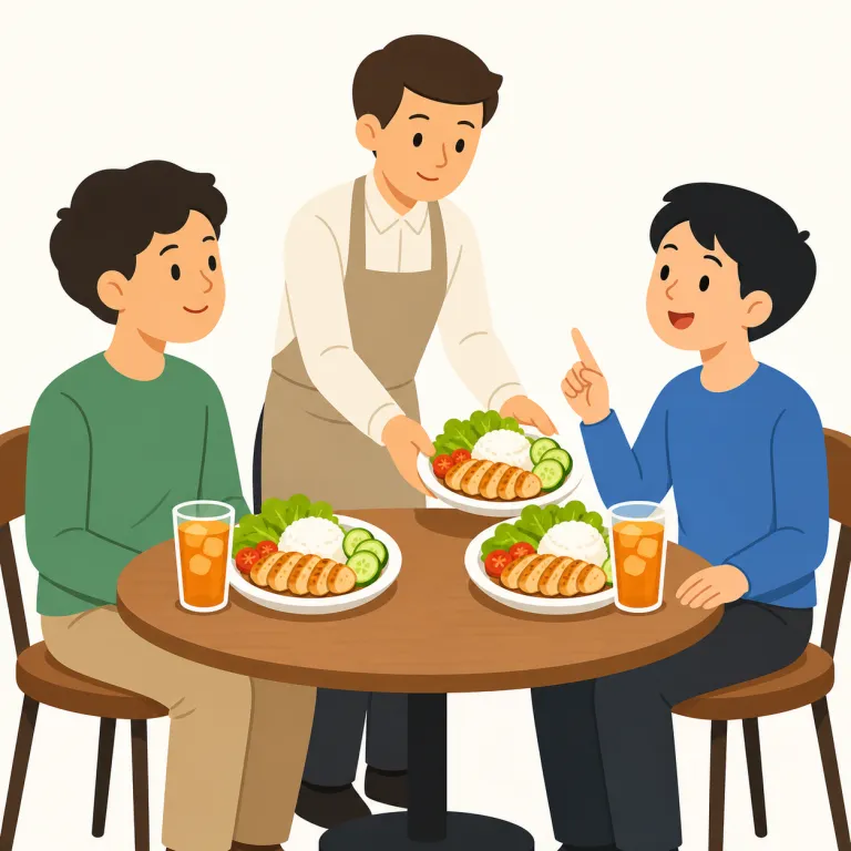 i'll have the same（同じものにします・イディオム）の覚え方イラスト — I'll は I will の短縮形で、これからの選択を表します