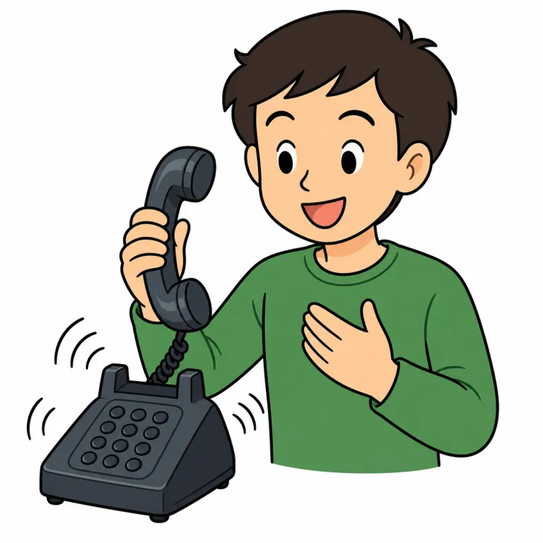 i'll take it（電話に出ます・verb）の覚え方イラスト