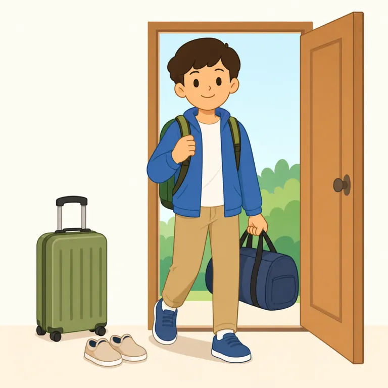 i'm ready to go（出発準備完了）の覚え方イラスト — まず ready を『準備OK』の基本語として固定し、to go が付くと『行く段階まで整った』と考えると覚えやすいです