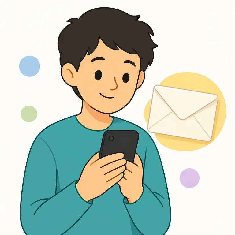 i got your message（連絡届きました）の覚え方イラスト — 核は get