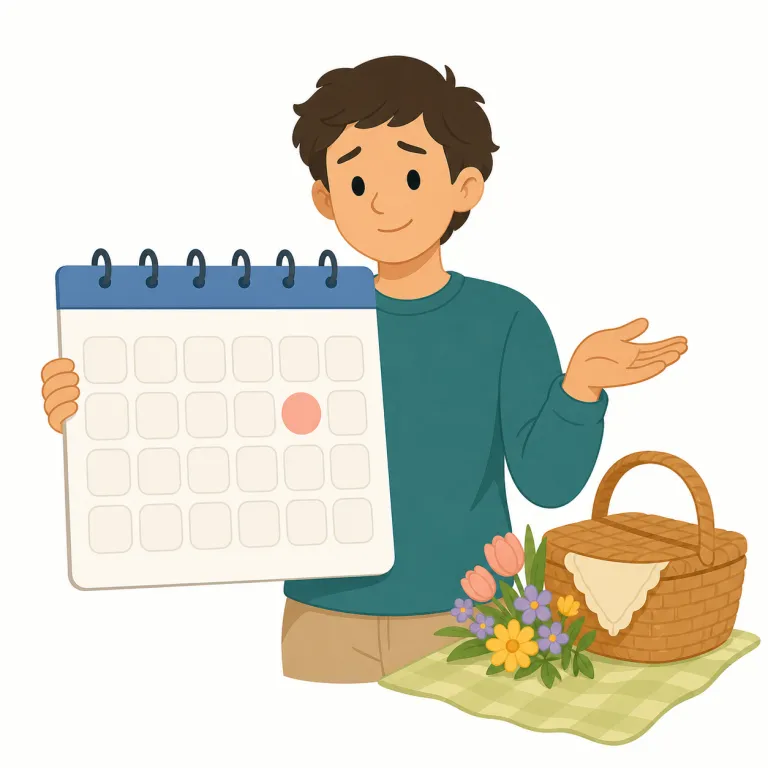 i have plans tomorrow（明日は予定があります・イディオム）の覚え方イラスト — I have plans tomorrow は、「明日は予定があります」と伝えて誘いをやわらかく断るときの定型表現です