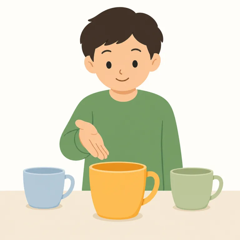 i like this one（これがいい・イディオム）の覚え方イラスト — これは i like this one の「これが好きだ」という基本義とは別に、候補を比べたうえで「これがいい」と選ぶ気持ちをやわらかく伝える使い方です