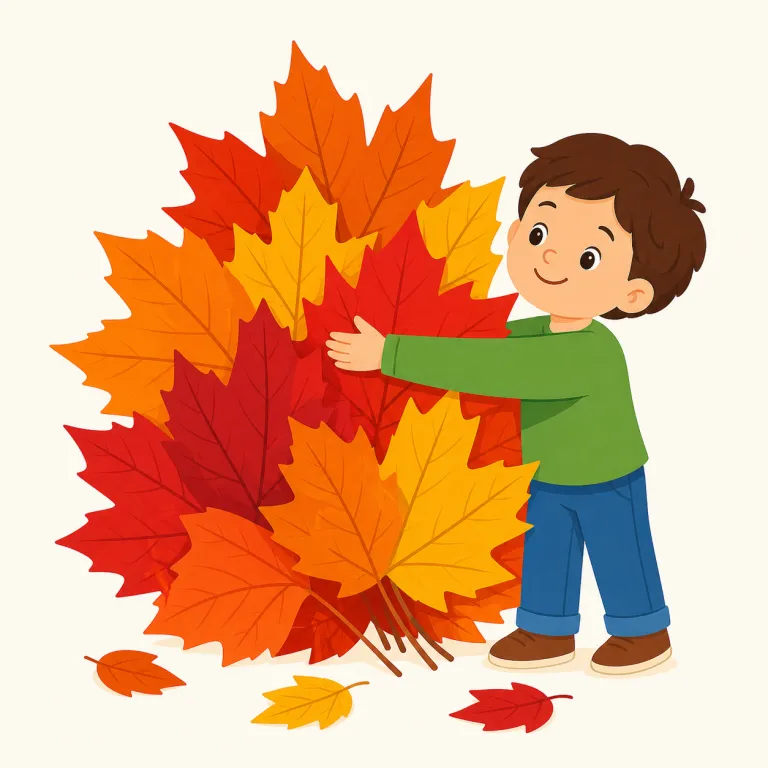 i love autumn leaves（紅葉が大好きです）の覚え方イラスト — まず I love ..