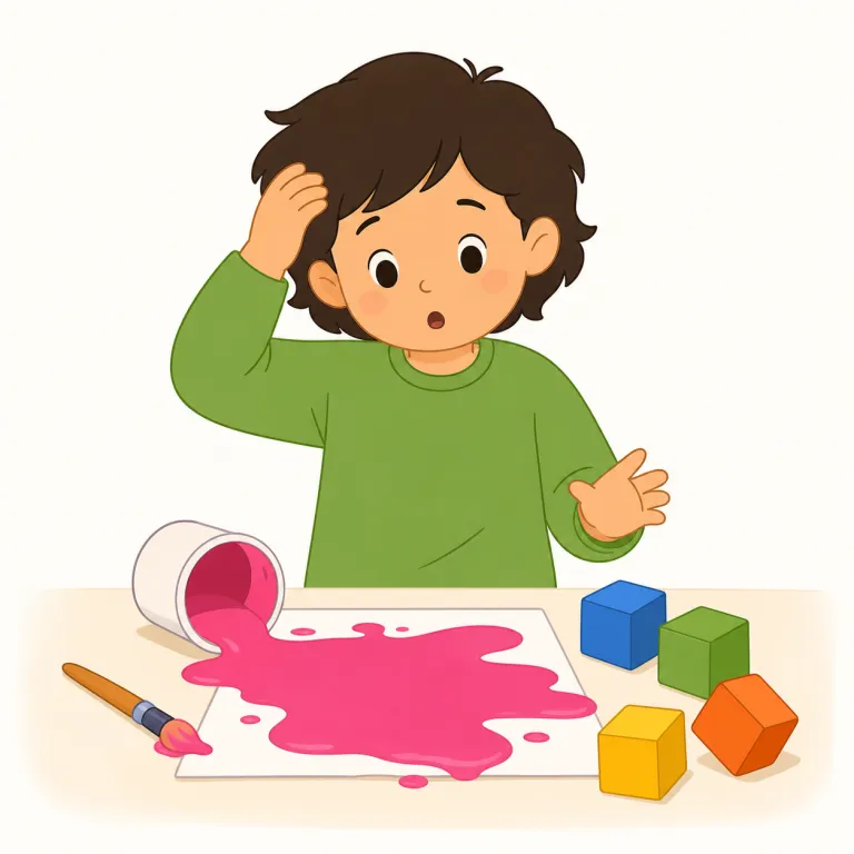 i made a mistake（間違えました。）の覚え方イラスト — mistake は単語で見るより、まず make a mistake という頻出のかたまりで覚えると強いです