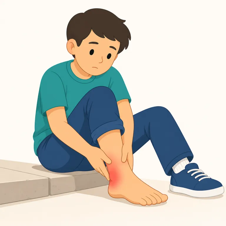 i twisted my ankle（足首をくじいた・イディオム）の覚え方イラスト — twist は「ねじる、ひねる」という基本動詞です