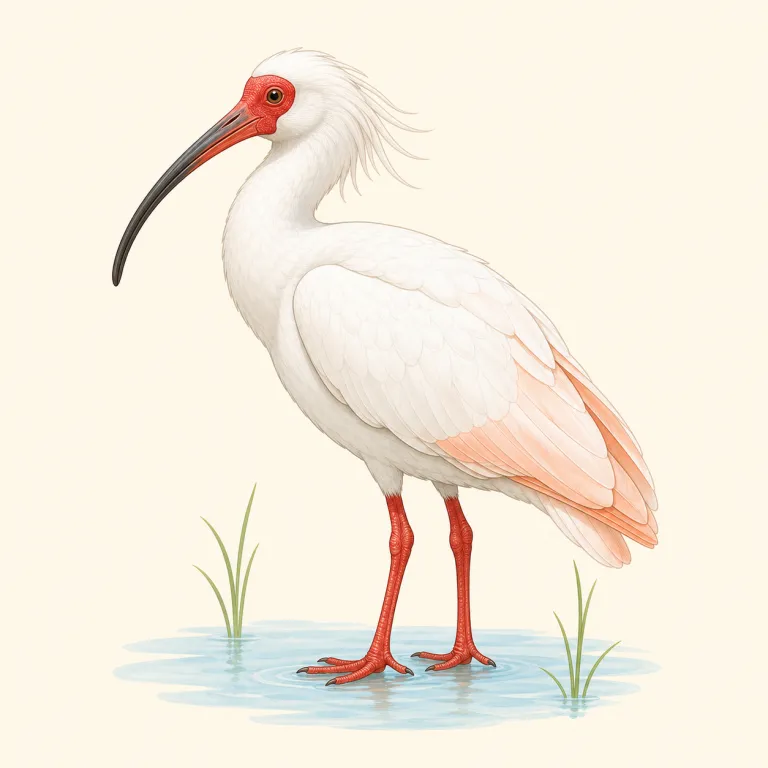 ibis（トキ・名詞）の覚え方イラスト — ibis は分解して意味を取る語というより、bird 名として丸ごと覚えるタイプです