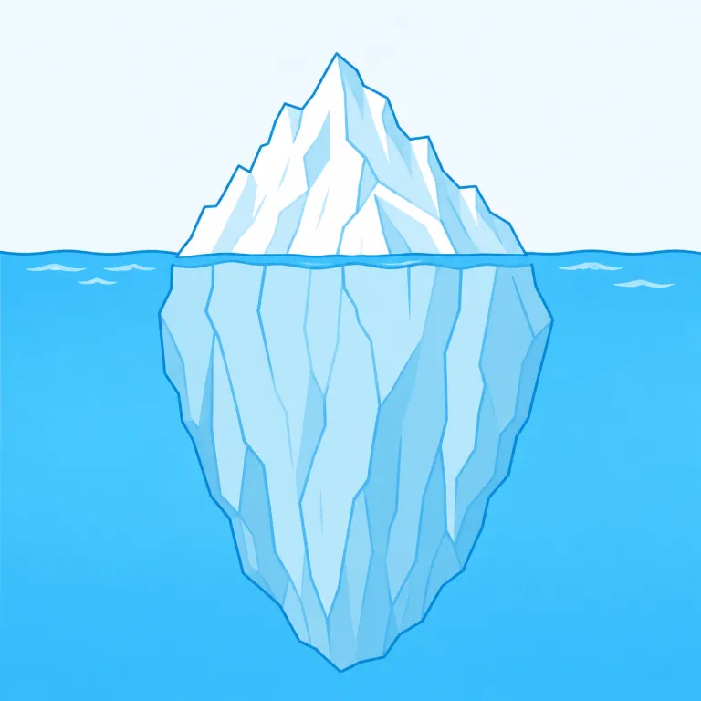 iceberg（氷山・名詞）の覚え方イラスト