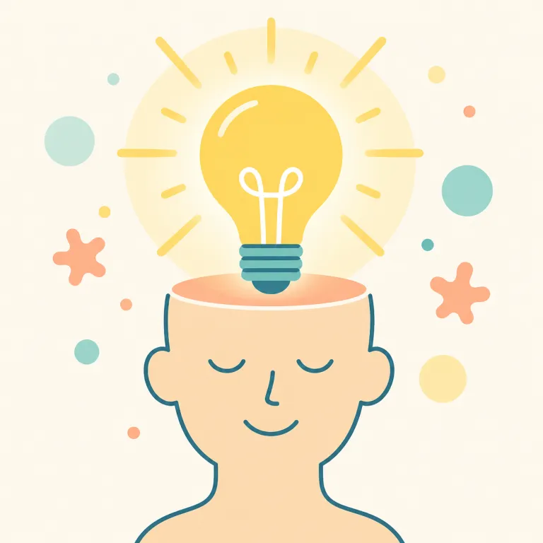 idea（アイデア・名詞）の覚え方イラスト — このエントリの idea は、単なる「考え」よりも「アイデア」、つまり新しい方法・企画・改善案としての着想を指す用法として覚えると整理しやすいです