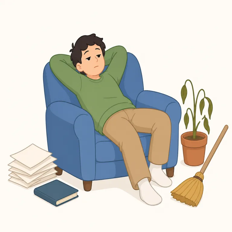 idleness（怠惰・名詞）の覚え方イラスト — idle を知っていればほぼ取れる語