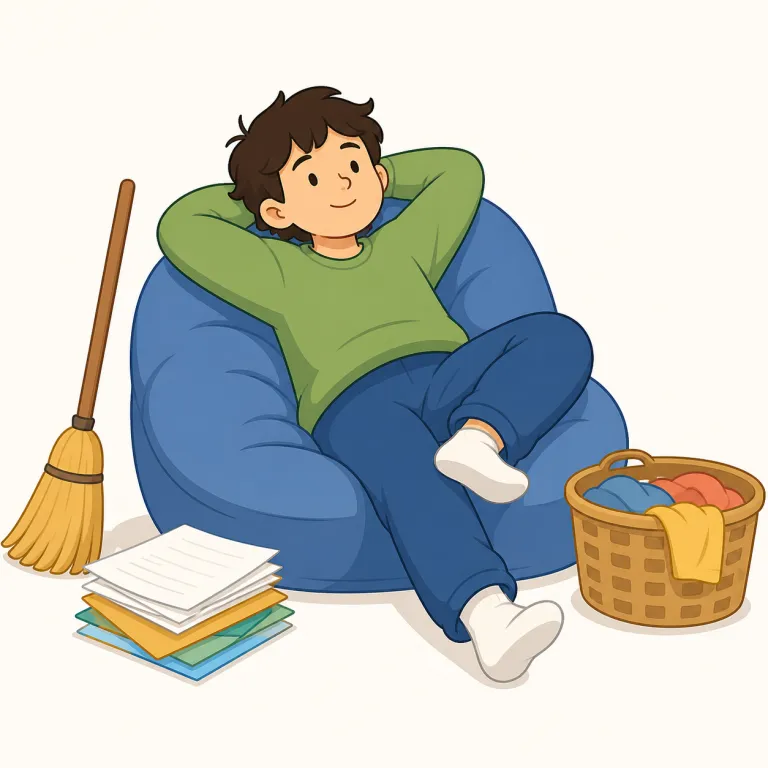 idler（怠け者・名詞）の覚え方イラスト — このエントリでは idler を「怠け者」として覚えます