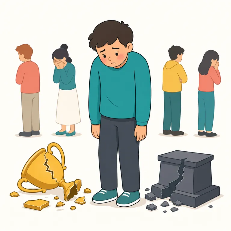 ignominious（不名誉な・形容詞）の覚え方イラスト — まず名詞の ignominy「不名誉」を知っていると、語尾 -ous が付いた形容詞だと見抜きやすくなります