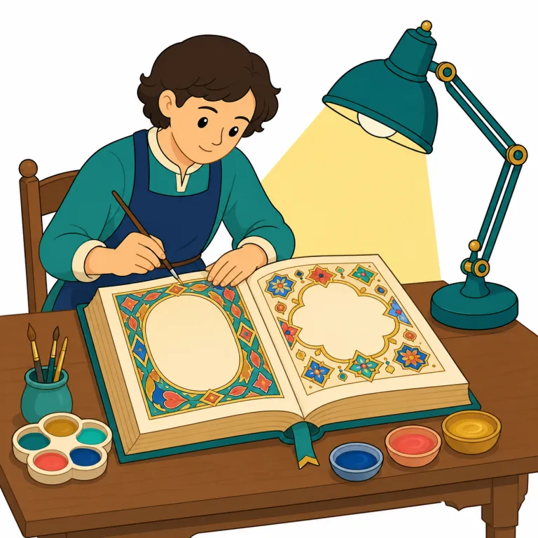 illuminator（照明器具、写本装飾師・noun）の覚え方イラスト