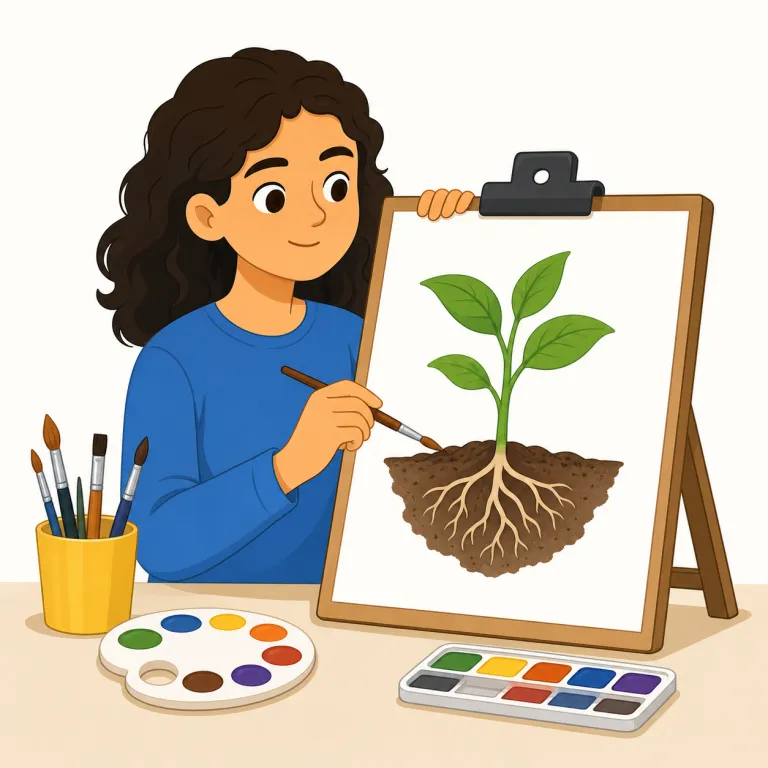 illustrate（図解する、例証する・動詞）の覚え方イラスト — `illustrate` は `illustration`「挿絵・図版」から連想すると覚えやすい動詞です