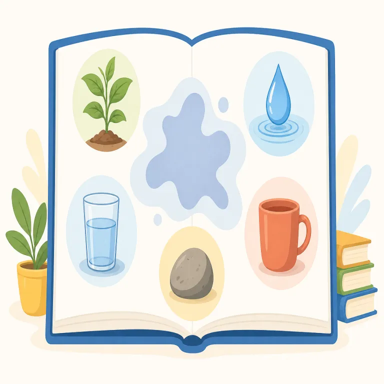 illustrative（実例的な・形容詞）の覚え方イラスト — illustrate が「図や例で説明する」だと分かれば、illustrative は「理解を助ける実例つきの」とつながります