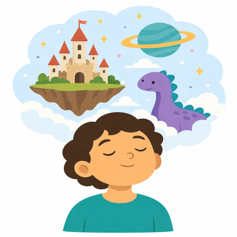 imagine（想像してください・動詞）の覚え方イラスト
