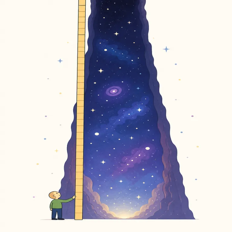 immeasurable（計り知れない・形容詞）の覚え方イラスト — このエントリの immeasurable は、単に器具で「測定できない」という基本義ではなく、価値・影響・損害・広大さなどがあまりに大きく、普通の尺度では評価しきれな…