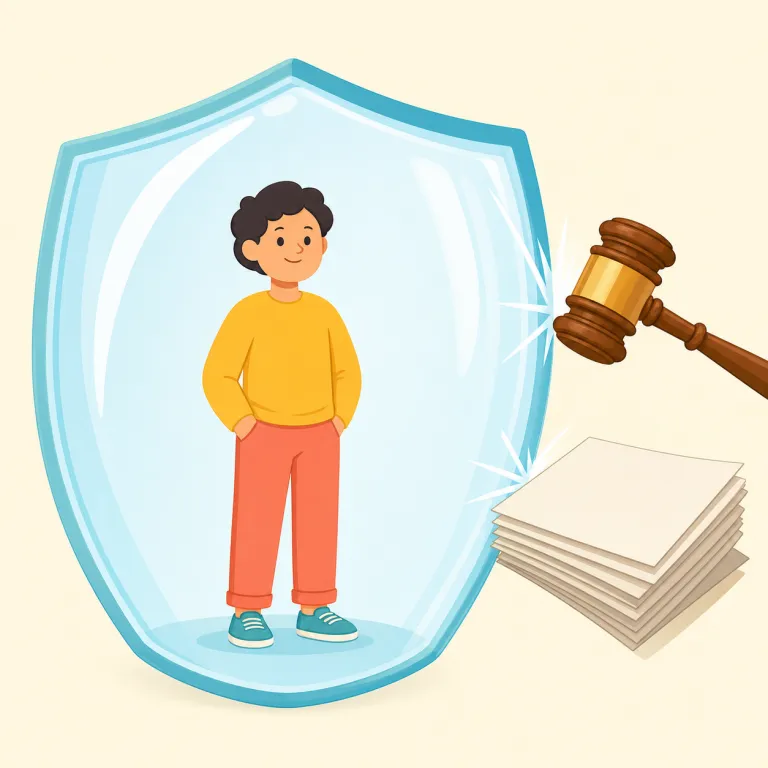 immunity（免疫・名詞）の覚え方イラスト — 「体が病気から免れている状態」と考えると覚えやすいです