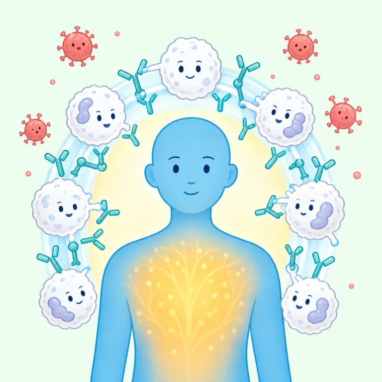 immunological（免疫学的・形容詞）の覚え方イラスト — まず immune「免疫のある」を軸にすると覚えやすいです