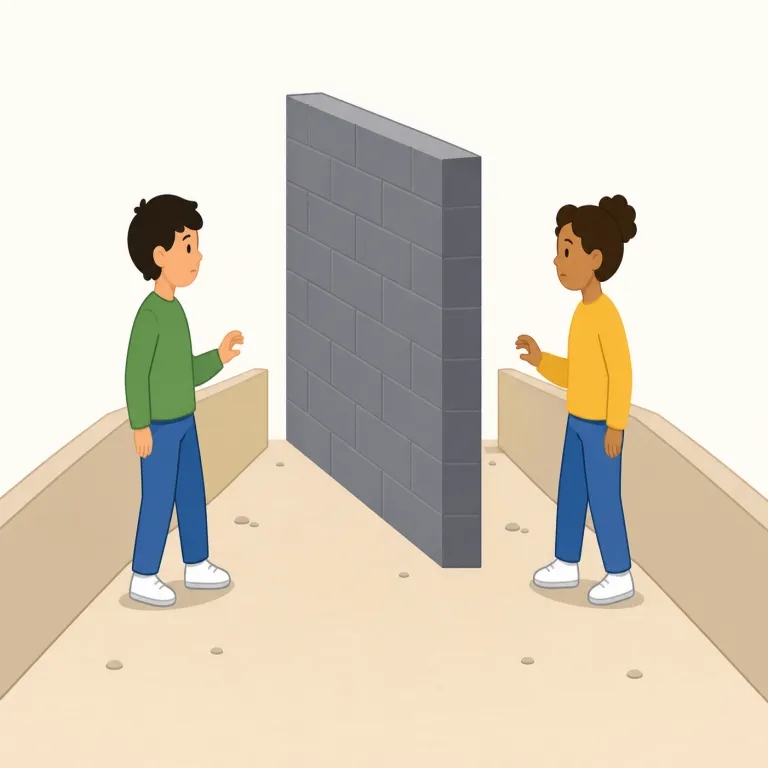 impasse（行き止まり・noun）の覚え方イラスト